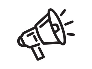 Megaphone Icon 2D Vector Line Art