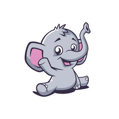 elephant abstract logo modern style