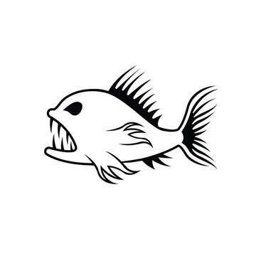 fangtooth vector abstract logo modern style