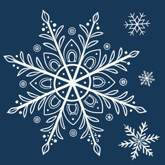 vector illustration of a snowflake