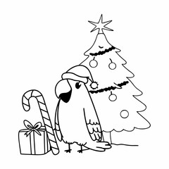 santa claus and christmas tree