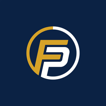 fp letters vector abstract logo modern style