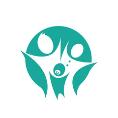 people team abstract logo modern style