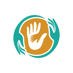 people team abstract logo modern style