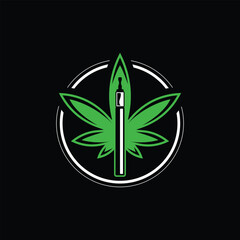 vape weed vector abstract logo modern style