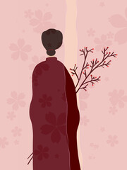 japanese girl silhouette