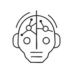 Artificial Intelligence and Technology Icon Set Vector