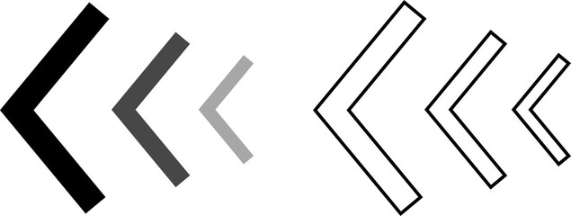 Arrow, cursor, dynamic fast symbol sign. Dynamic moving arrow representing speed, fast, acceleration illustration.