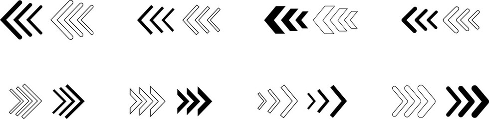 Arrow, cursor, dynamic fast symbol sign. Dynamic moving arrow representing speed, fast, acceleration illustration.