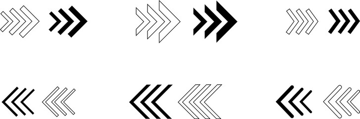 Arrow, cursor, dynamic fast symbol sign. Dynamic moving arrow representing speed, fast, acceleration illustration.