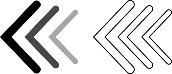 Obraz premium Arrow, cursor, dynamic fast symbol sign. Dynamic moving arrow representing speed, fast, acceleration illustration.