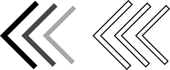 Arrow, cursor, dynamic fast symbol sign. Dynamic moving arrow representing speed, fast, acceleration illustration.