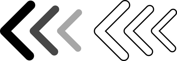 Arrow, cursor, dynamic fast symbol sign. Dynamic moving arrow representing speed, fast, acceleration illustration.