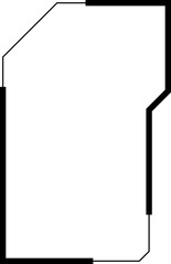 Widget frame for smartphone. Frame geometric banner mockup. Collection of futuristic hud frame square, oval, rectangle, circle. Design Elements for Application Phone, Game Menu and Website.