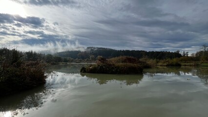 clouds over the lake