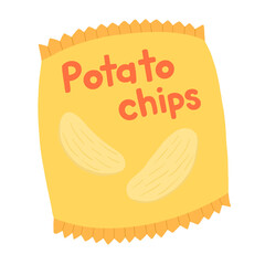 Potato chips cartoon 