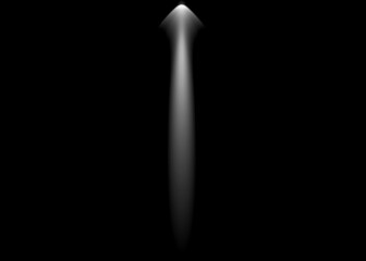 A white spotlight centered on a black background. Ideal for composition. Wallpaper, banner, copy space. Atmospheric light.