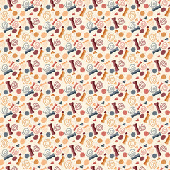 Seamless box patterns with warm fall colors.