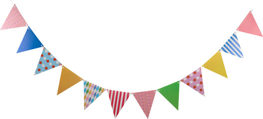 Obraz premium decorative flags, pennants on transparent background 