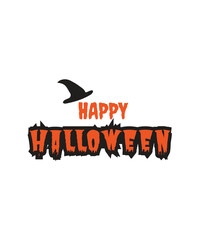 Halloween typography logo for halloween party, halloween cap logo design