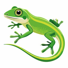 Gr&uuml;ner Anolis auf wei&szlig;em Hintergrund