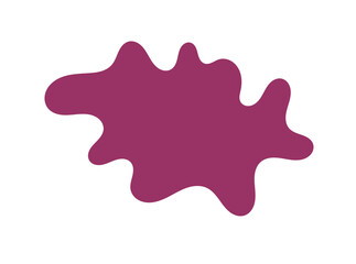 Purple abstract blob shape on transparent background for modern design, logo elements, and digital artwork decoration