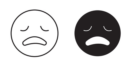 Fototapeta premium Weary face icon 