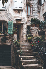 old stone houses in the old town of rovinj, croatia