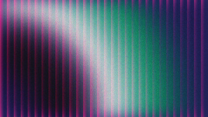 Abstract neon pink and green gradient background with vertical ribbed glass effect.