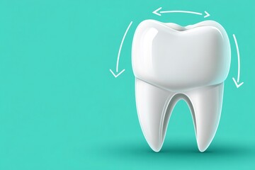 Tooth showing enamel protection and dental care concept