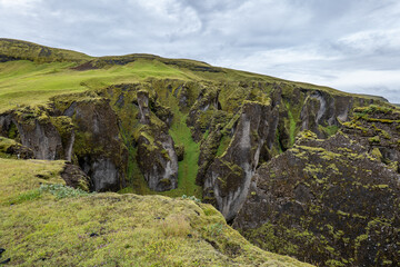 canyon Fjadrargljúfur and river Fjadra in Iceland