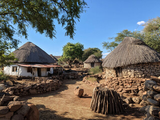 Traditional Zulu Grass Hut Tribe