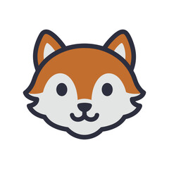 Cheerful fox with friendly face