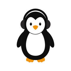 penguin on a snow