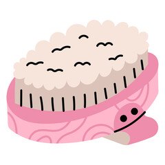 Natural Hand Body Brush for Skincare and Exfoliation. Wooden hand body brush with natural bristles, perfect for dry brushing, exfoliating and improving skin circulation in beauty or spa routines.