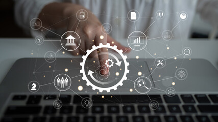 A business process automation and operations management system. A concept for integrating and automating core business functions for efficiency. Motif