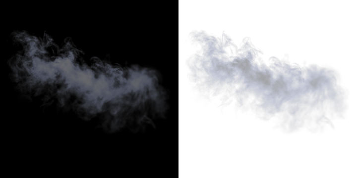 Smoke overlay effect on contrasting backgrounds, showcasing ethereal wisps and textures, ideal for creative projects and visual storytelling with copy space