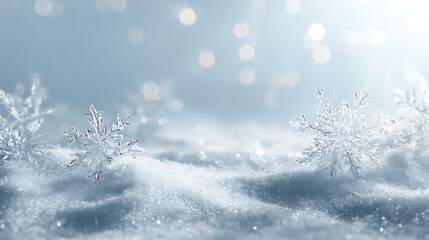 Stylish enlarged Christmas snowflakes background, horizontal photo