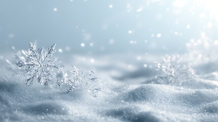 Stylish enlarged Christmas snowflakes background, horizontal photo