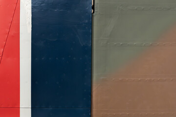 Design and pattern isolated from an aircraft fuselage