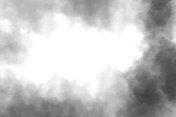 Dark Smoke Cloud Texture on Transparent Background