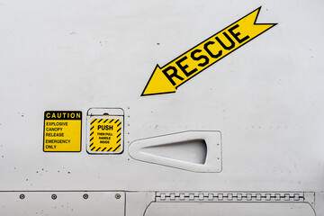 Design and pattern isolated from an aircraft fuselage