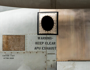 Design and pattern isolated from an aircraft fuselage