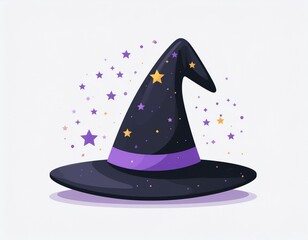 Chapeau de sorci&egrave;re vectoriel &ndash; ic&ocirc;ne graphique minimaliste d&rsquo;Halloween