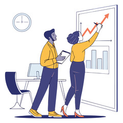 Cute vector illustration of a couple sitting together showing romance, affection, and emotional connection