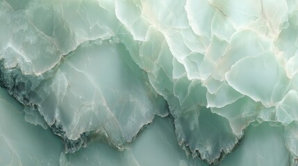 Obraz premium frosted jade stone surface with translucent layers and subtle green glow, luxurious and natural texture