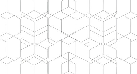 Geometric pattern of gray 3D cubes on a white background with a technical and modern feel.