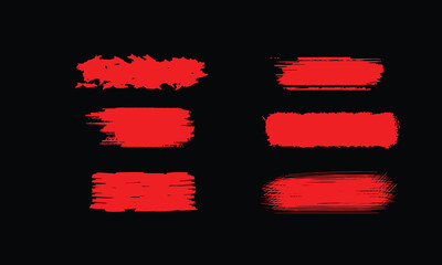 Abstract red brush strokes on black background representing energy or movement