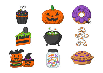 Bakery Halloween clip-art set