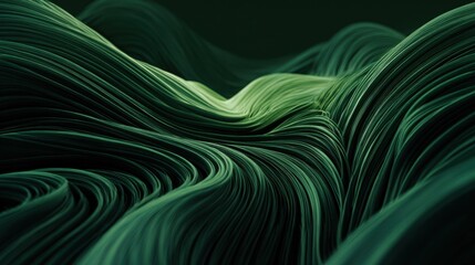 green flow of lines with dark green backgrounds
